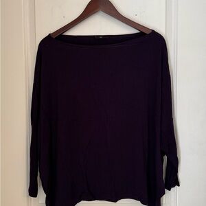 Nu (Turkish Brand) Women's Long Sleeve Tee - Dark Purple